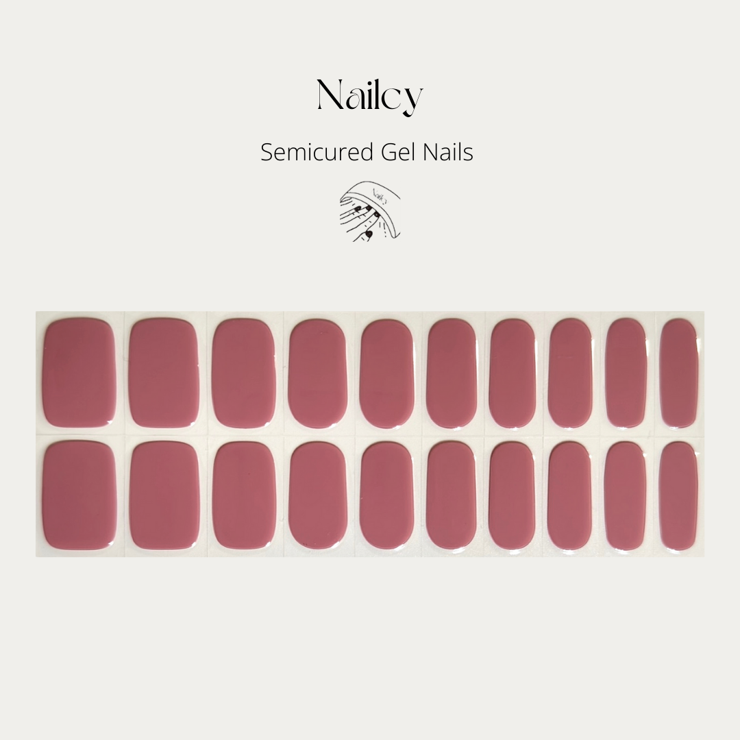 Uñas Gel Semicuradas Basic Rose