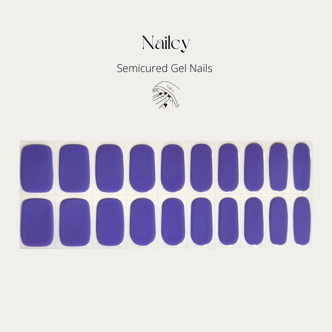 Uñas Gel Semicuradas Basic Purple