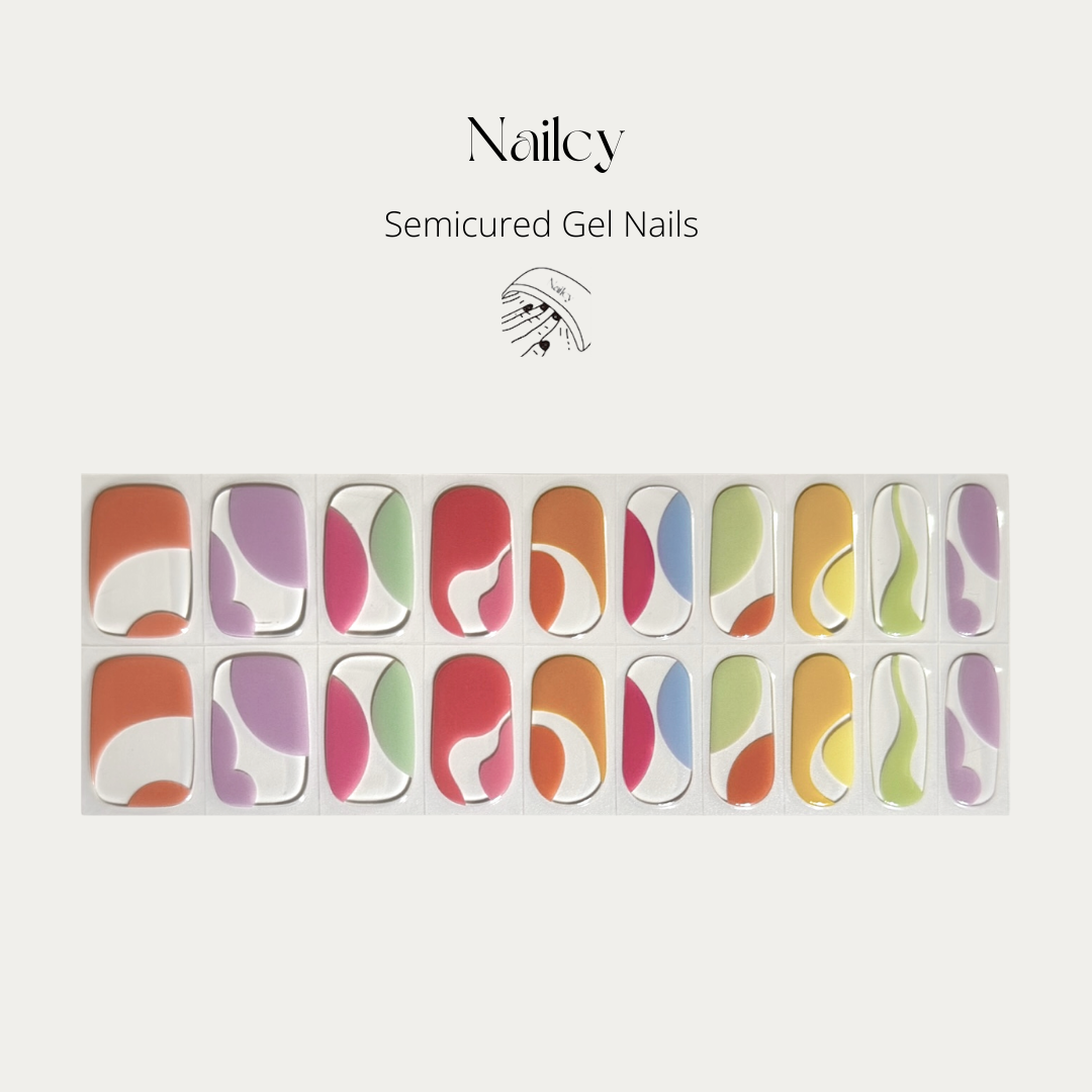 Uñas Gel Semicuradas Candy Summer