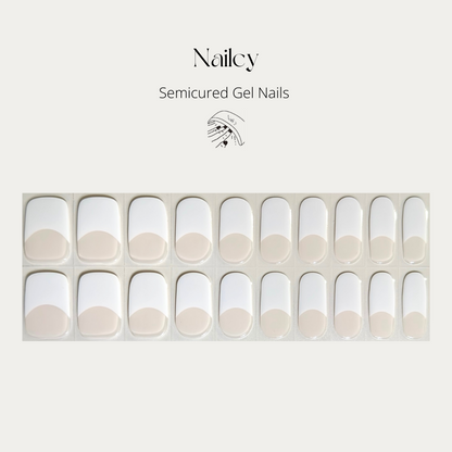 Uñas Gel Semicuradas French